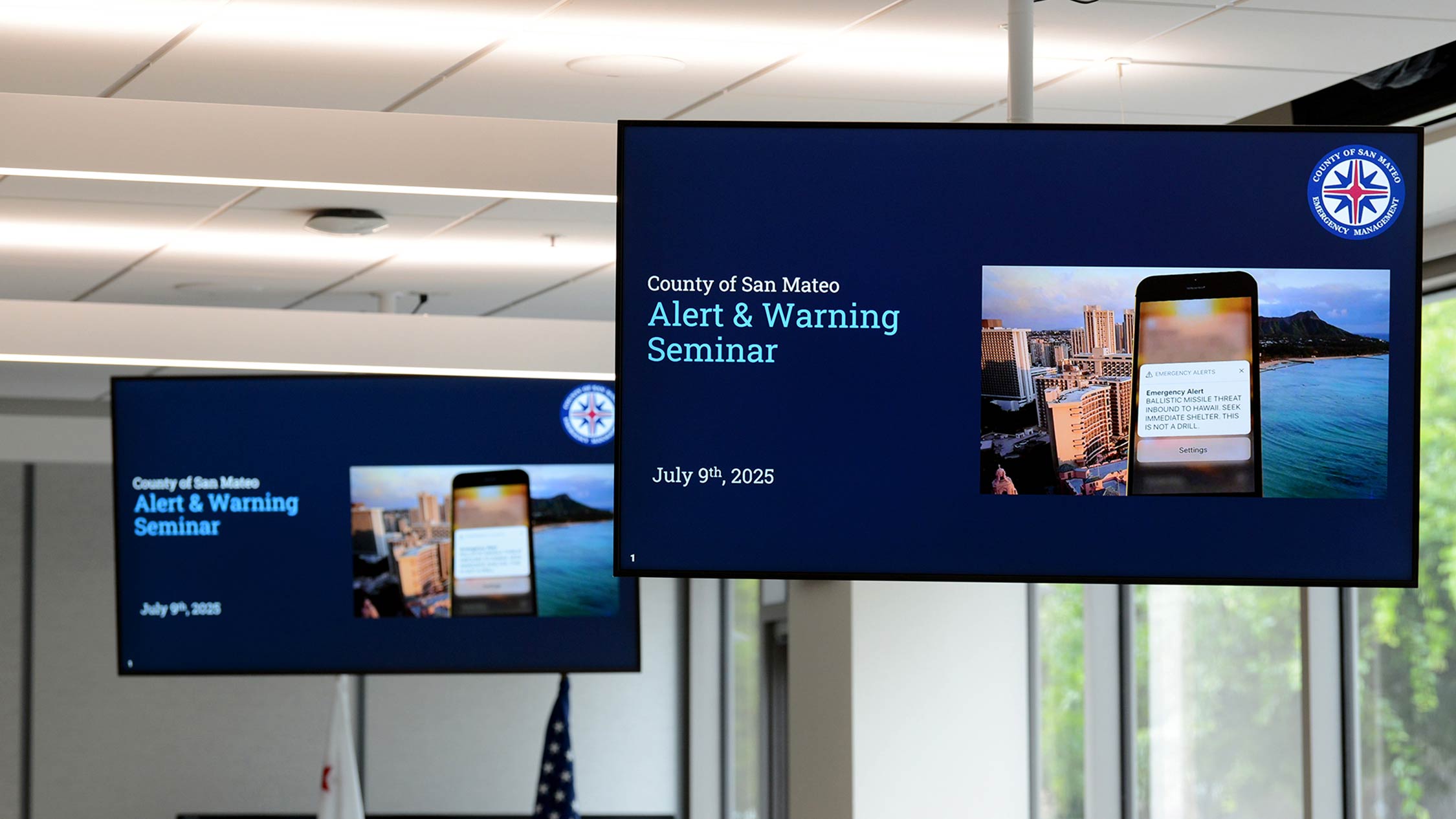 alert and warning seminar at County of San Mateo office