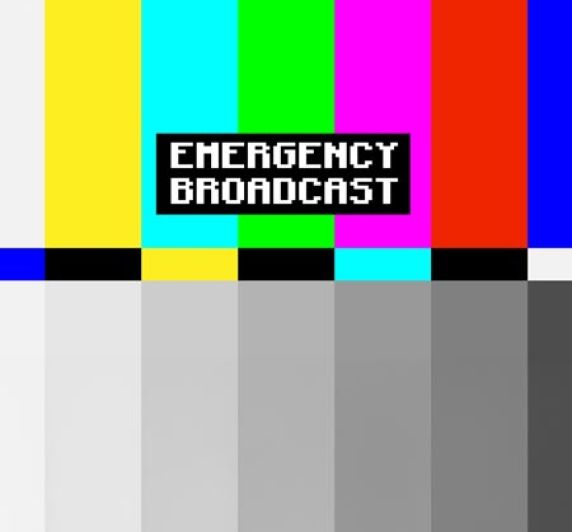 emergency broadcast TV screen