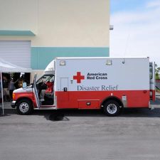 American Red Cross Disaster Relief van at San Mateo County Emergency Management community event